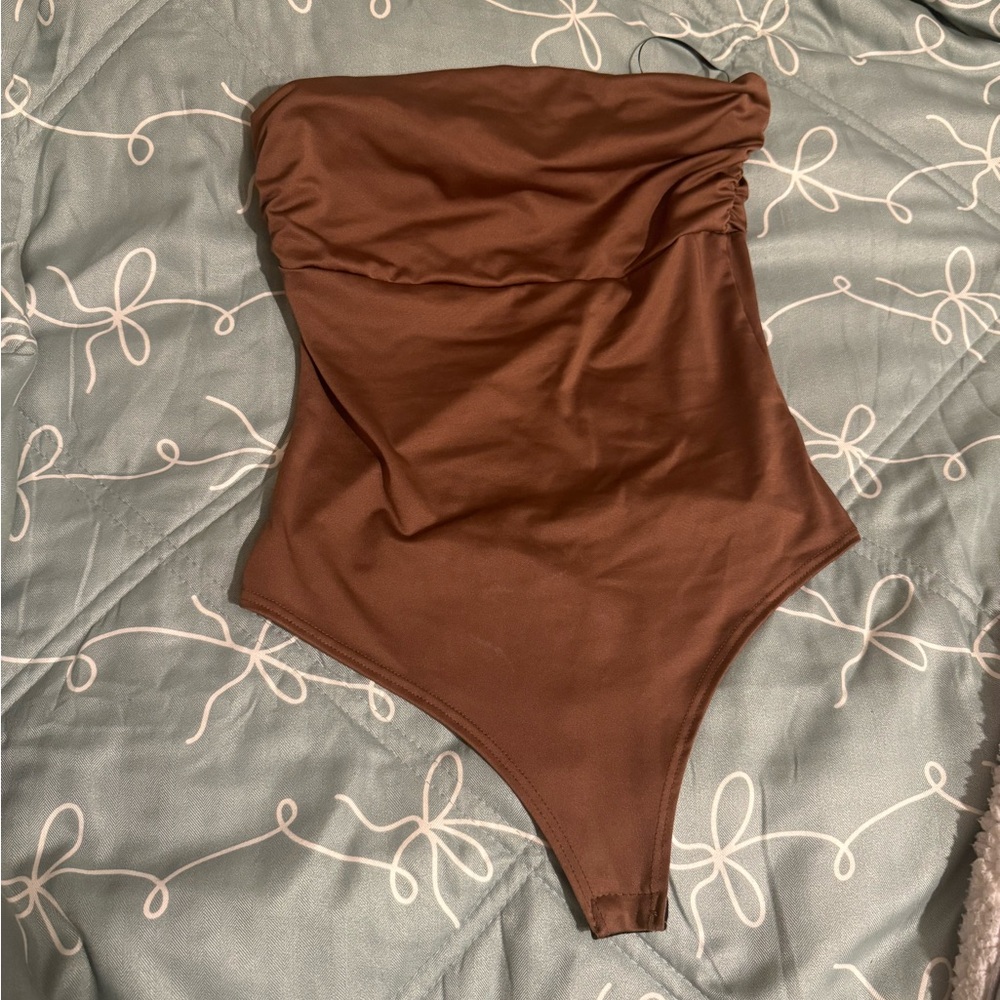 Brown Strapless Bodysuit